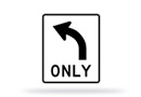 Left Turn Only Arrow